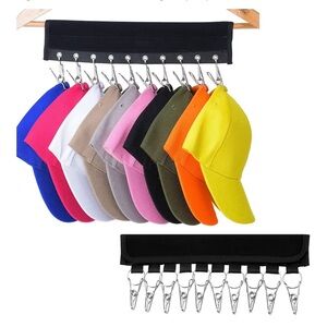 Hat Organizer Holder for Closet, Stainless Steel Ball Cap Storage Clips Home